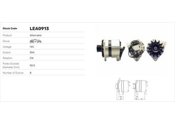 Alternatör  LUCAS ELEKTRIK LEA0913  87311827