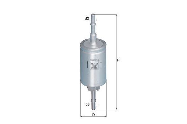 Yakıt Filtresi  Ford Fusion (CBK)(2002->)  MAHLE KL 458