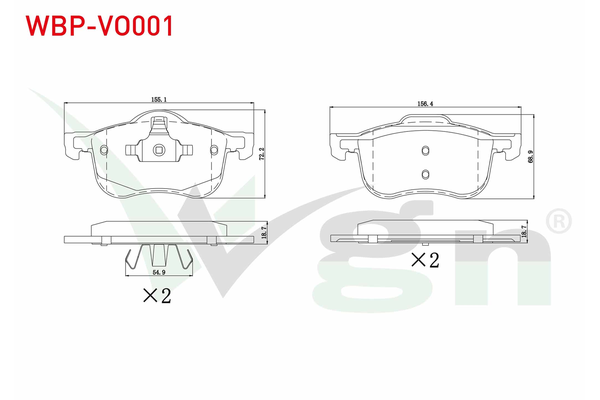 Fren Disk Balata Ön WGN WBP-VO001