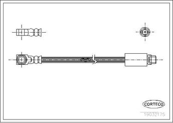 Fren Hortumu Arka Sağ veya Sol CORTECO 19032175  19032175 1051091 1071940 97BG2C338AA 97BG2C338AB