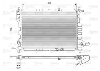 Su Radyatörü  VALEO 701598  21R23130101020 21R23130101021  21R23130101021 96477777 96591475