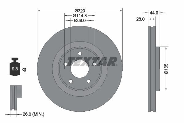 Fren Disk Ayna Ön Sağ ve Sol Nissan X-Trail (T32)(04.2014->)  RENAULT ORJINAL 402064CE0A
