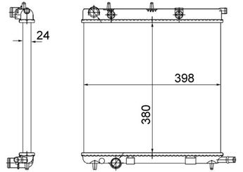 Su Radyatörü  MAHLE CR 556 002S  353121253AB 1301M6 1301.M6 1330C0 1330C2 1330Q0