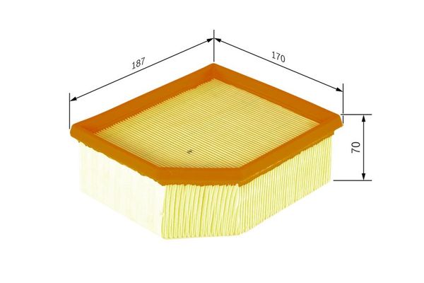 Hava Filtresi  Peugeot Partner (S1)(07.1996->12.2003)  BOSCH F 026 400 023
