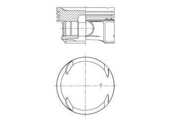 Piston (82.00MM-STD)  NÜRAL 8772576STD000G  A2710302217 2710302217 271 030 22 17 2710306617 271 030 66 17 A 271 030 22 17 A2710306617 A 271 030 66 17
