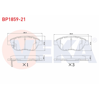 Fren Disk Balata Ön Opel Corsa D (2006->)  VEKA BP1859-21