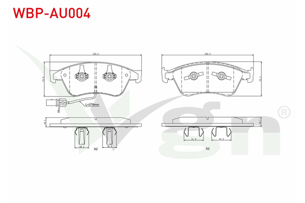Fren Disk Balata Ön WGN WBP-AU004