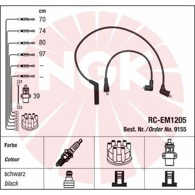 Buji Kablosu  Mitsubishi Lancer Sedan (C60A/C70A)(1989->)  KRAFTVOLL 05070343