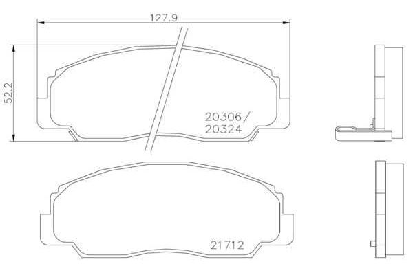 Fren Disk Balata Ön Daihatsu Feroza (F300)(1989->1997)  BREMBO P 16 012