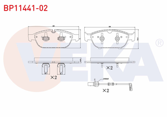 Fren Disk Balata Ön VEKA BP11441-02  