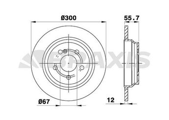 Fren Disk Ayna Arka Sağ ve Sol BRAXIS AE0565  A2214230712 2214231112 A2214231112