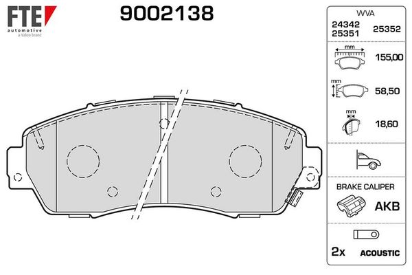 Fren Disk Balata Ön FTE 9002138