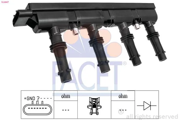 Ateşleme Bobini  Opel Mokka (2012->)  FACET 9.6447