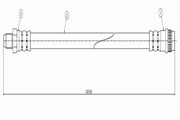 Fren Hortumu Ön Sağ veya Sol Peugeot 106 (S1)(08.1991->03.1996)  CAVO C800 474A