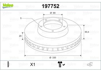 Fren Disk Ayna Arka Sağ ve Sol VALEO 197752  584112M700 58411-2M700