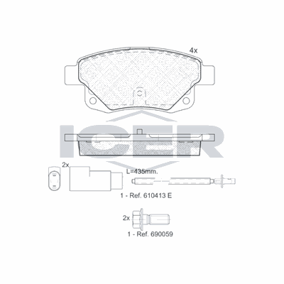 Fren Disk Balata Arka Ford Transit Kombi (TT9)(2006->)  SANGSIN SP4404