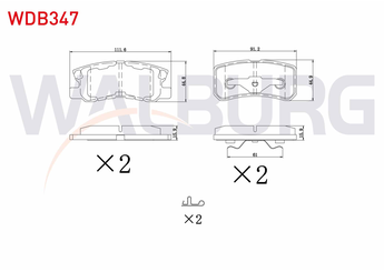 Fren Disk Balata Arka WALBURG WDB347  