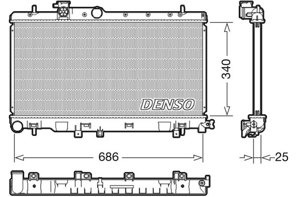 Su Radyatörü  DENSO DRM36020