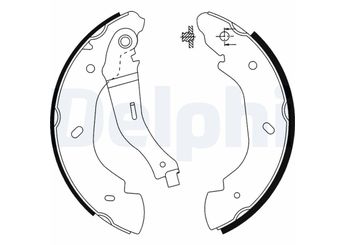 Fren Pabuçlu Balata Arka DELPHI LS1915  1227045 1C152200AC 1C152200AD 1C1J2200AA 4095038 4110585 4540771