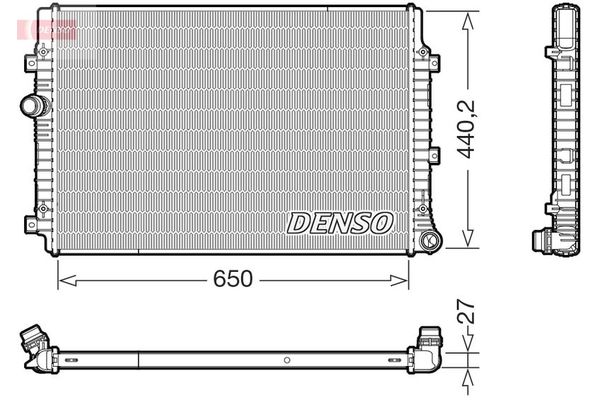 Su Radyatörü  Skoda Yeti (5L)(2009->2017)  DENSO DRM32059