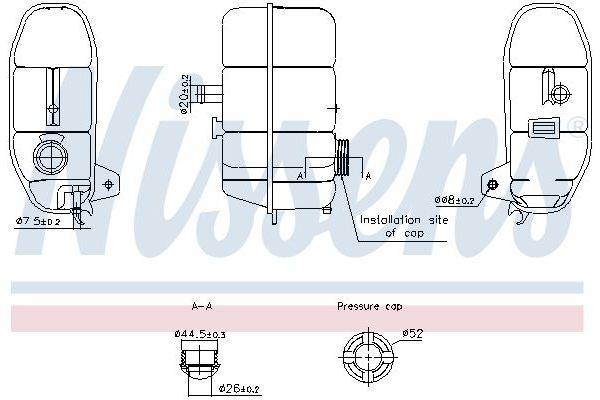 Radyatör Yedek Su Deposu  Fiat Albea (2004->)  NISSENS 996332