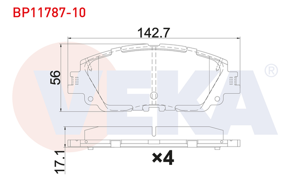 Fren Disk Balata Ön Toyota Corolla Cross XG10 (01.2022->)  VEKA BP11787-10