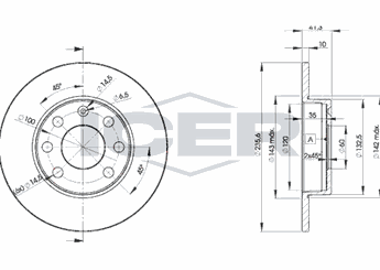 Fren Disk Ayna Ön Sağ ve Sol MGA 50620  569028 90008003 90 008 003 90086193 90 086 193 5 69 028