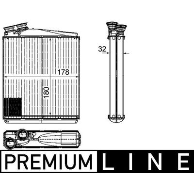 Kalorifer Radyatörü  Volvo S60 (03.2010->)  MAHLE AH 192 000P