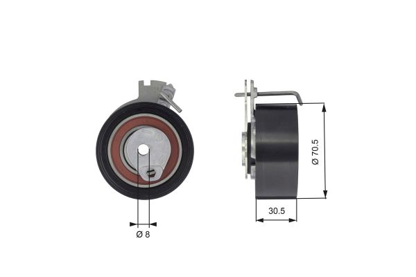 Triger Gergi Rulmanı  Peugeot 206 (08.1998->)  GATES T43159