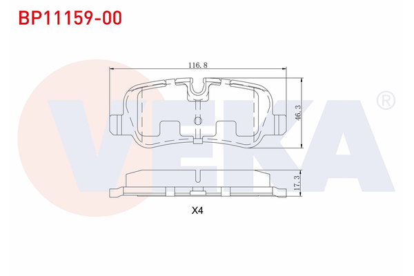 Fren Disk Balata Arka Land Rover Range Rover Sport (01.2005->)  VEKA BP11159-00