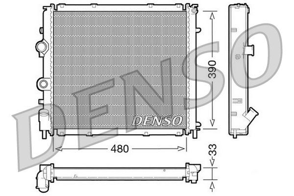 Su Radyatörü  Renault Clio II / (Makyajlı)(B/CB0)(06.2001->)  DENSO DRM23011