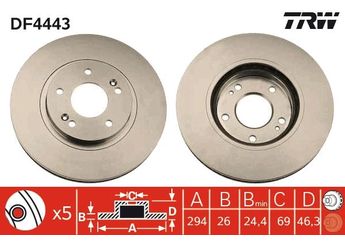 Fren Disk Ayna Ön Sağ ve Sol MAHER 03760  5171226100 51712-26100