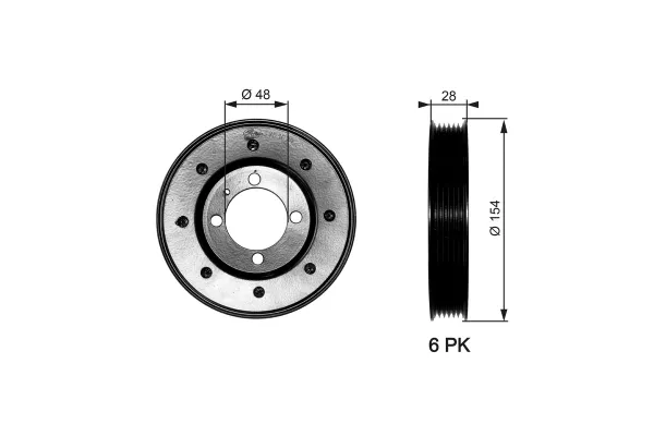 Krank Kasnak  GATES TVD1029