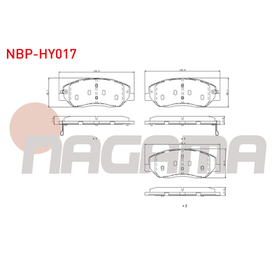 Fren Disk Balata Ön NAGAMA NBP-HY017