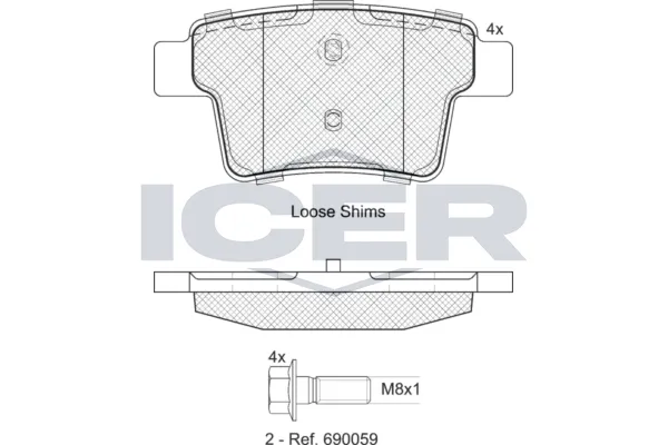 Fren Disk Balata Arka KALE BALATA 24260 163 04 ANS KD13