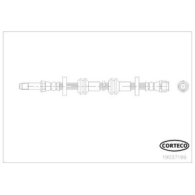 Fren Hortumu Ön Sol Audi A7 Sportback (4GA)(07.2010->)  CORTECO 19037199