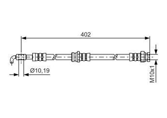 Fren Hortumu Ön Sağ veya Sol BOSCH 1 987 481 445  C00143980