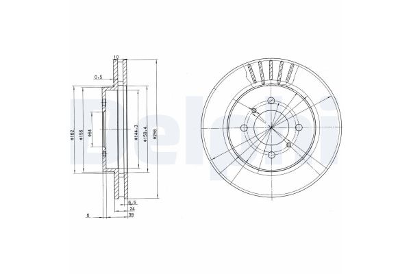 Fren Disk Ayna Ön Sağ ve Sol Mitsubishi Colt (CA0A)(1992->)  DELPHI BG3612