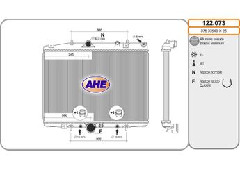 Su Radyatörü  MGA 87032  133063 96326044 96359899 9635989980 96361705 9636170580 133068 1331EE 1331FT 1331GV 1331SQ 133371 RA1197