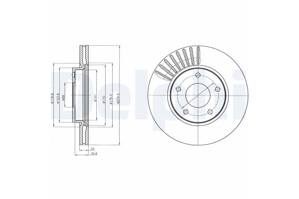 Fren Disk Ayna Ön Sağ ve Sol Nissan Juke (F15E)(06.2010->)  DELPHI BG4282C