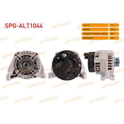 Alternatör  Fiat 500L (330)(2012->)  SPAGO ALT1044