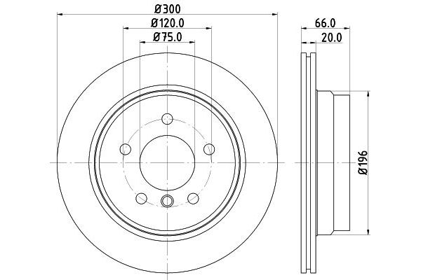 Fren Disk Ayna Arka Sağ ve Sol BMW 3 Serisi Sedan (E90)(2004->)  HELLA 8DD 355 117-831
