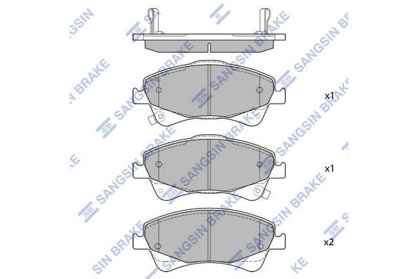 Fren Disk Balata Ön Toyota Auris Touring Sports (E18)(03.2013->)  SANGSIN SP1580