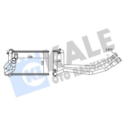 Kalorifer Radyatörü  Renault Megane II HB (10.2002->)  MGA 81205