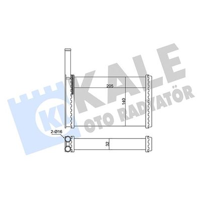 Kalorifer Radyatörü  Ford Fiesta 3/5 Kapı/Courier (1989->)  KALE 352060