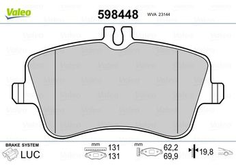 Fren Disk Balata Ön VALEO 598448  34206020 34204520 003 420 45 20 34202520 0034202520 34202620 0034202620 0034204520 34205920 0034205920 0034206020 34209520 0034209520 54206220 0054206220 64206220 0064206220 A0034202520 A0034202620 A0034205920 A0034206020 A0034209520 A0054206220 A005420622041 A0064206220 A006420622041