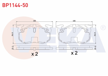 Fren Disk Balata Arka VEKA BP1144-50  