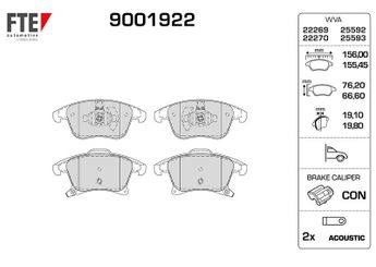 Fren Disk Balata Ön FTE 9001922  1860105 5601729 DG9C2001BF DG9C-2001-BF DG9C2K021EC DG9C-2K021-EC DG9Z2001B DG9Z-2001-B