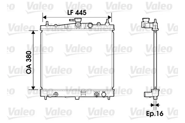 Su Radyatörü  Nissan Note (E11E)(01.2006->)  VALEO 734247