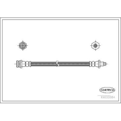 Fren Hortumu Arka Sağ veya Sol Mitsubishi Lancer 4 Kapı/ Station W. (CS0A/W)(2003->)  KRAFTVOLL 07080599